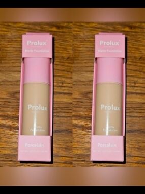 2 x Prolux Cosmetics Matte Foundation in Porcelain 1.35fl oz BNIB